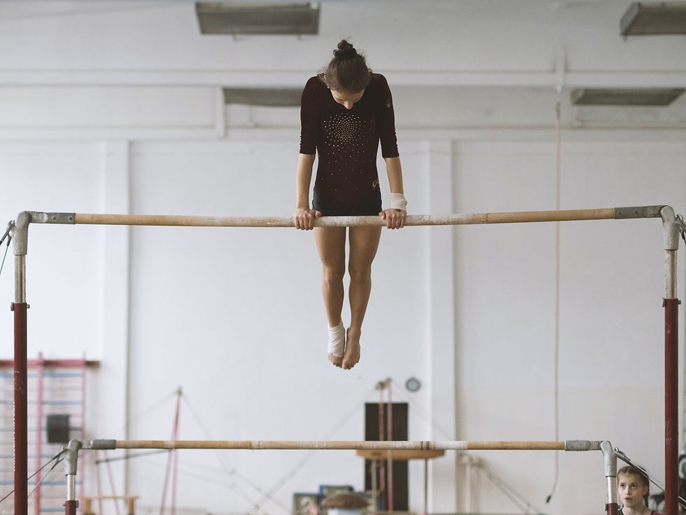 Gymnast On Parallel Bars
