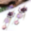 „Edelstein Ohrringe Lavinja mit Amethyst, Labradorit & Perlmutt.“