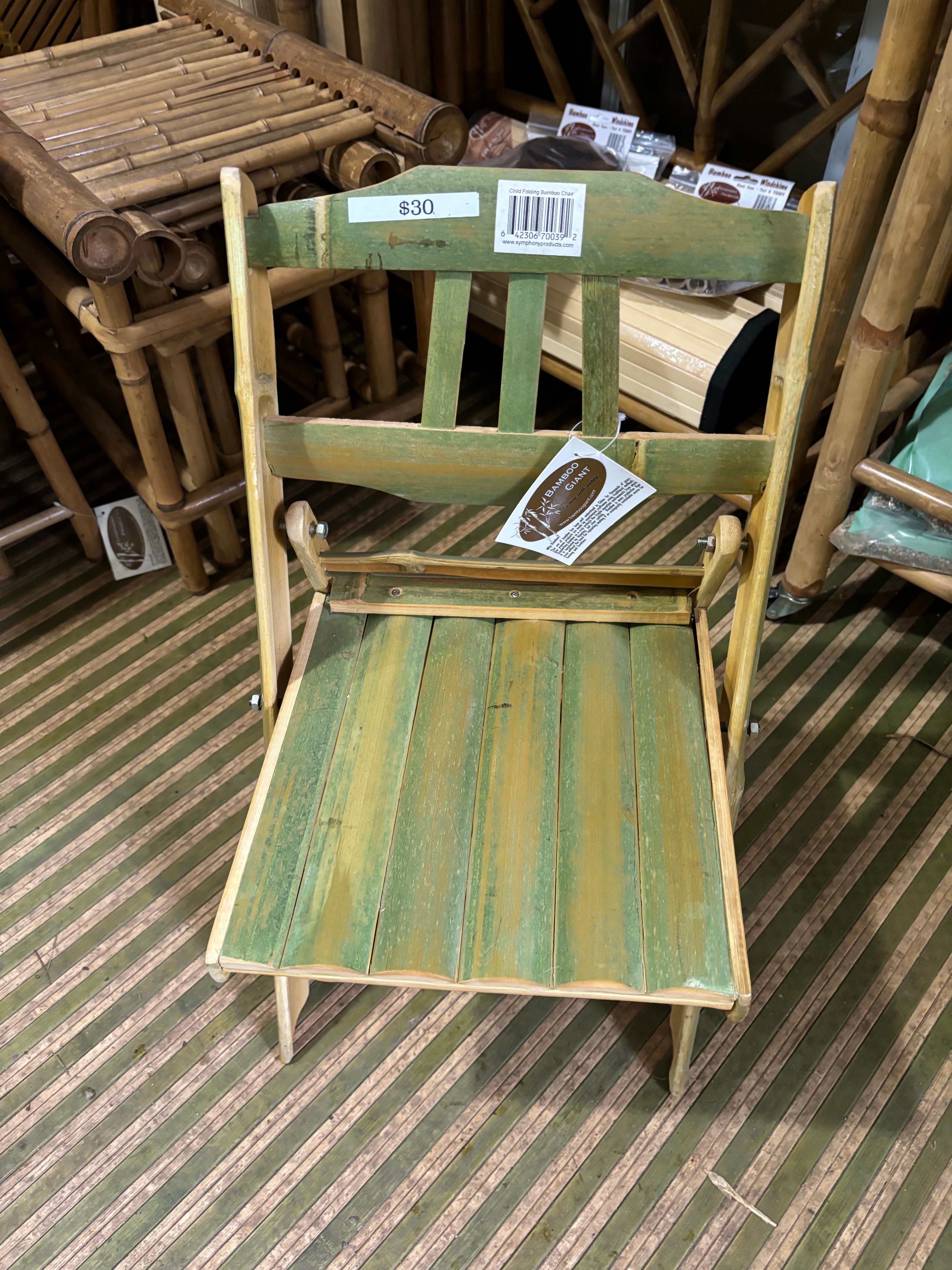 Bamboo Child's Folding Chair