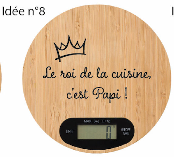 Miniature : ⚖️ Balance de cuisine en bambou personnalisable, élégance naturelle et précision