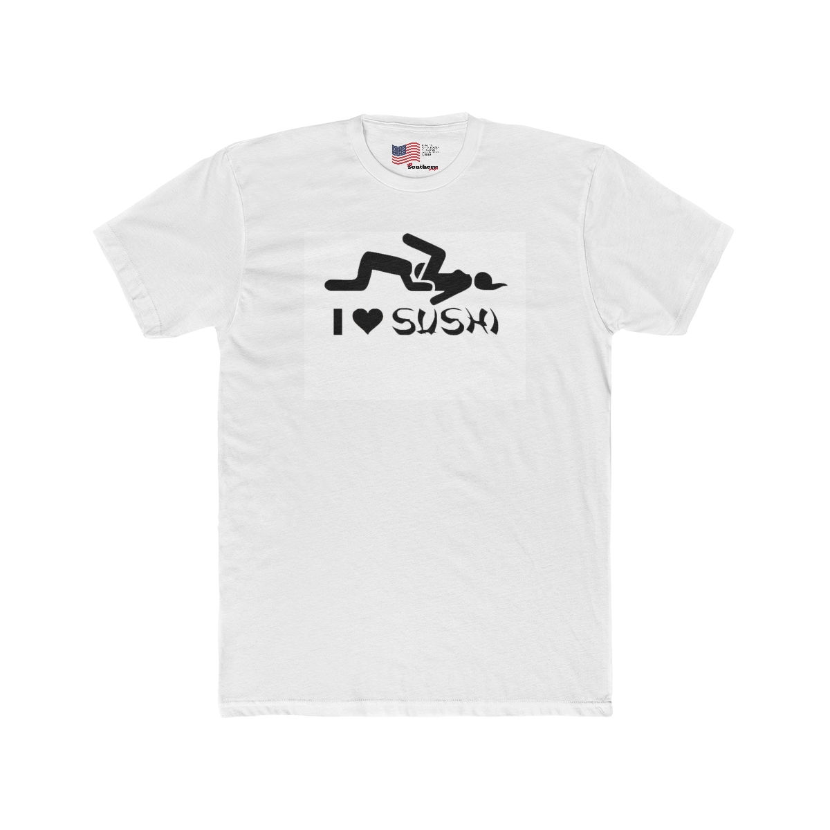 I LOVE SUSHI Men's Cotton Crew Tee
