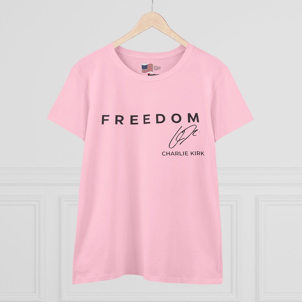 Thumbnail: FREEDOM - CHARLIE KIRK  Women's Midweight Cotton Tee