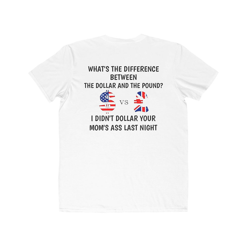 DOLLAR VS POUND Men's Lightweight Fashion Tee