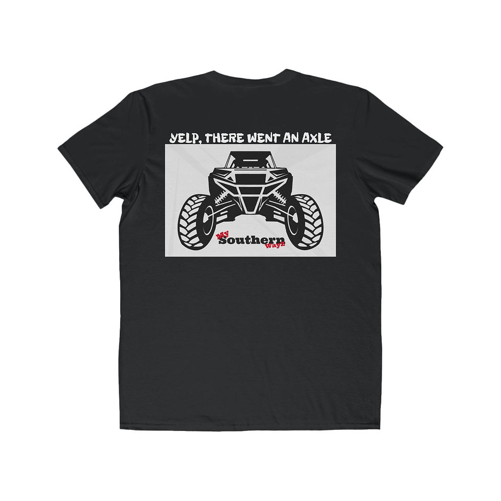 THERE WENT AN AXLE -BACK PRINT Men's Lightweight Fashion Tee