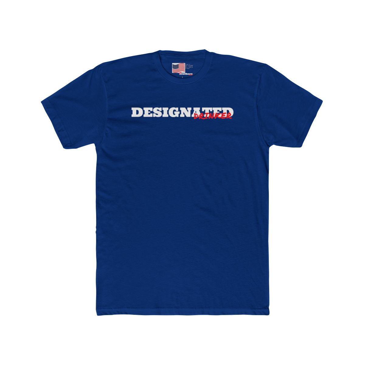 DESIGNATED DRINKER Men's Cotton Crew Tee