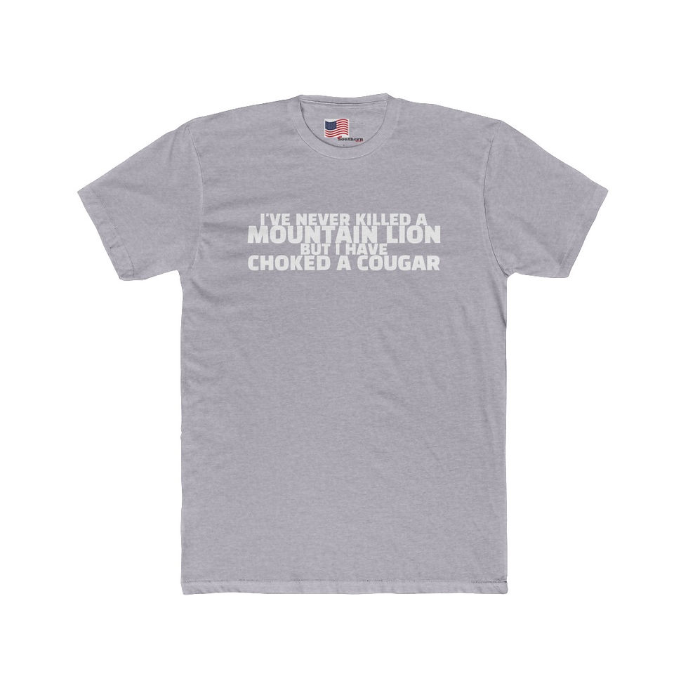 Thumbnail: CHOKED A COUGAR Men's Cotton Crew Tee