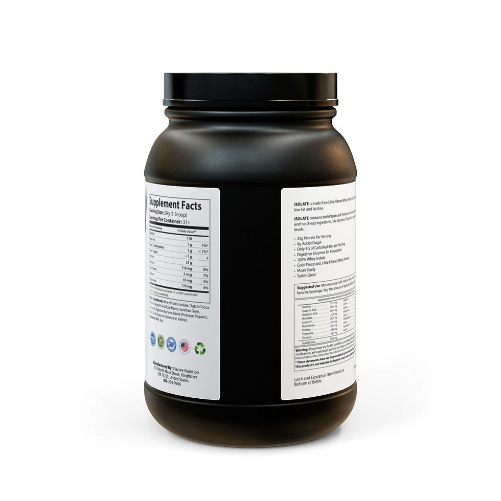 Thumbnail: Whey Isolate Protein Supplement (907g, 2lb)