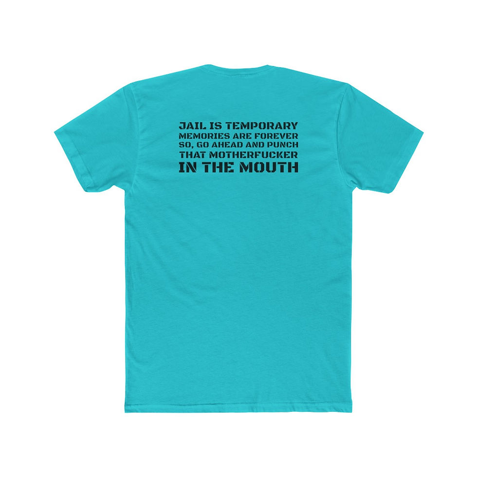 Thumbnail: JAIL IS TEMPORARY Men's Cotton Crew Tee
