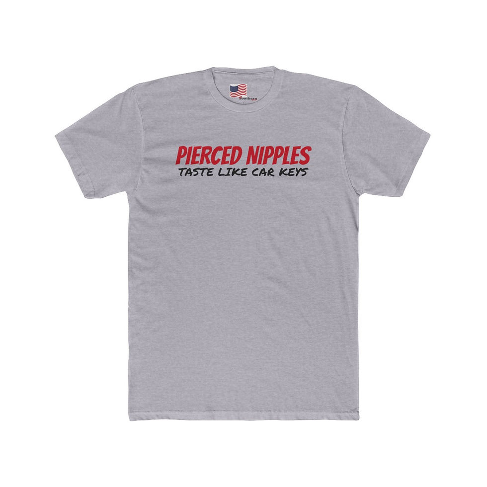 PIERCED NIPPLES Men's Cotton Crew Tee