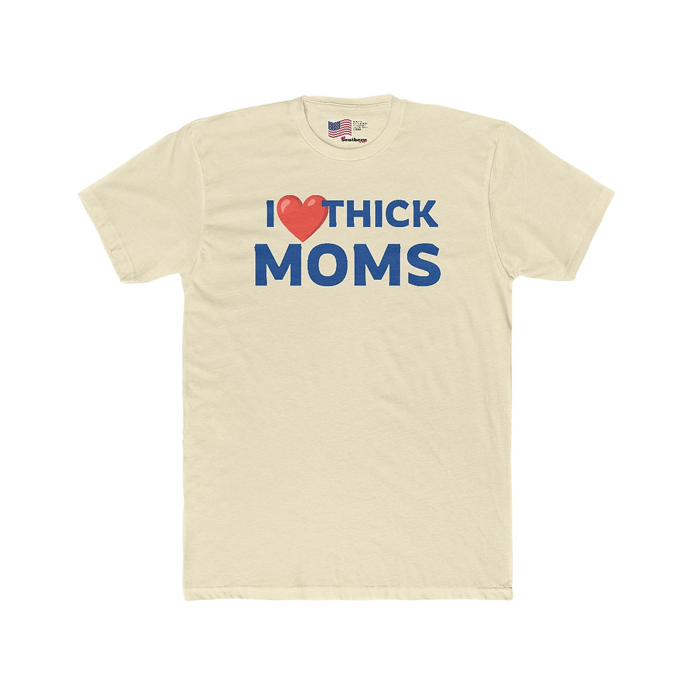 Thumbnail: LOVE THICK MOMS  Men's Cotton Crew Tee