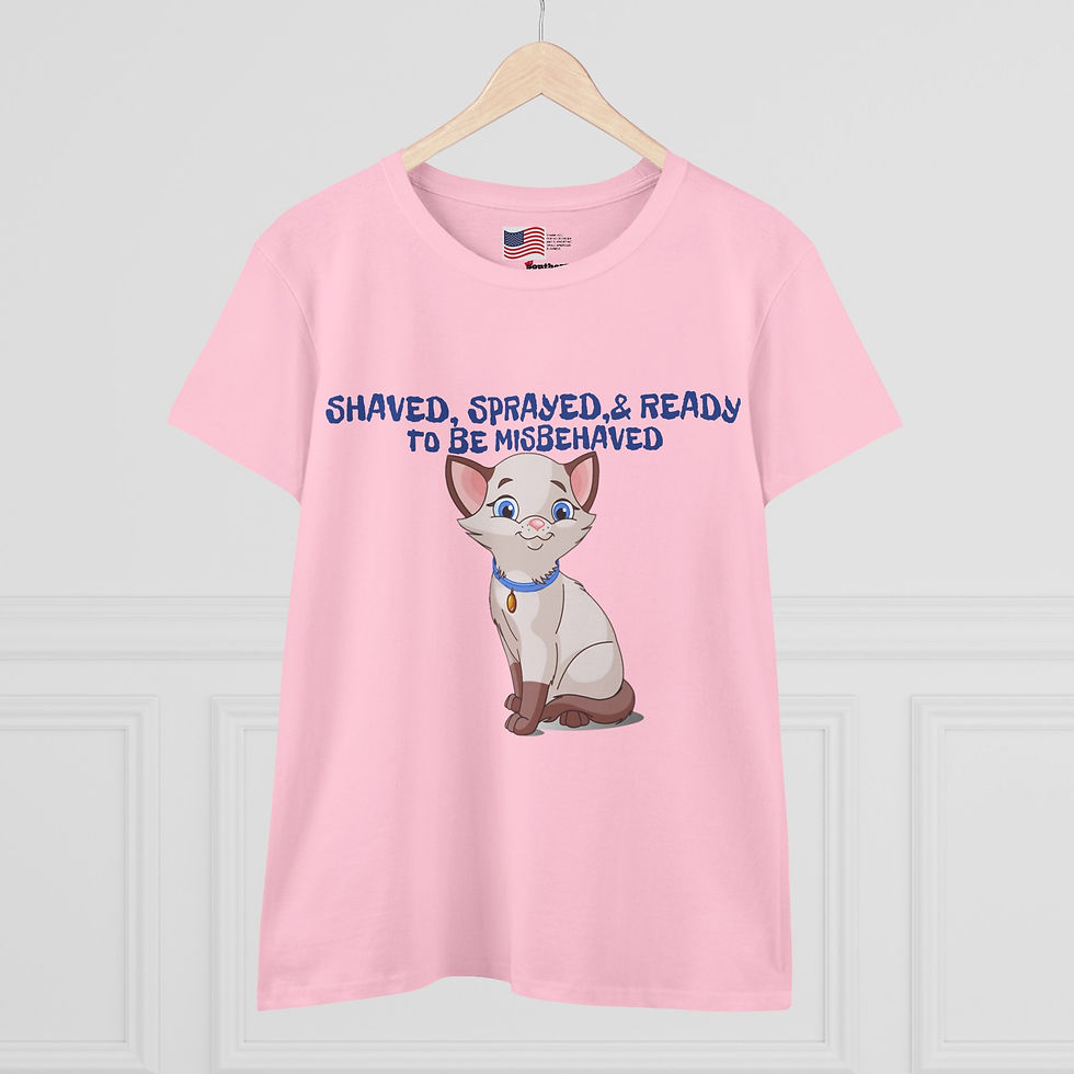 Thumbnail: SHAVED SPRAYED  MISBEHAVED Women's Midweight Cotton Tee