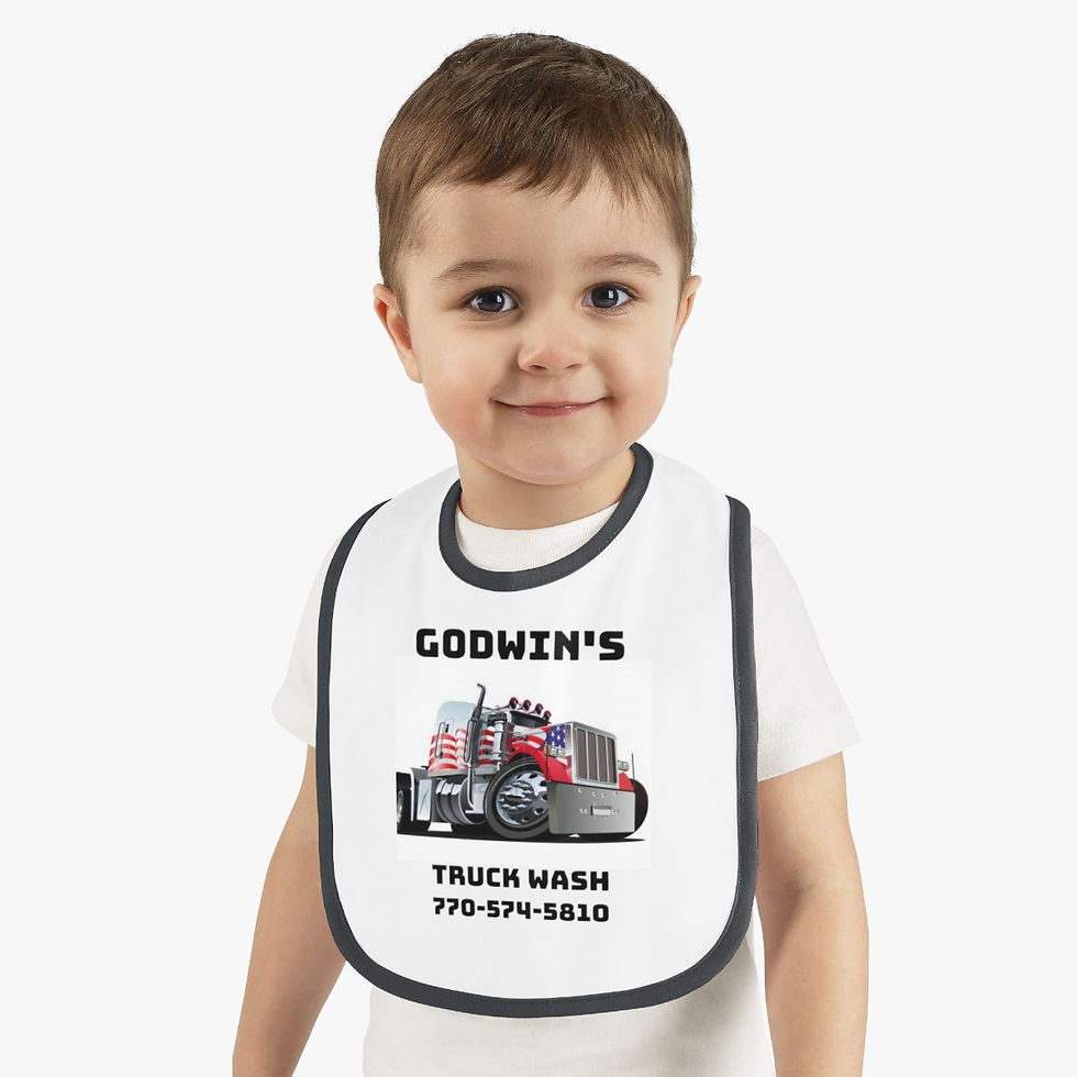 Thumbnail: PVT GODWINS Baby Contrast Trim Jersey Bib