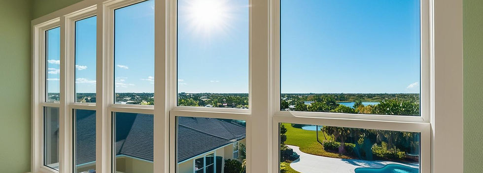 Clean and clear glass windows of a house