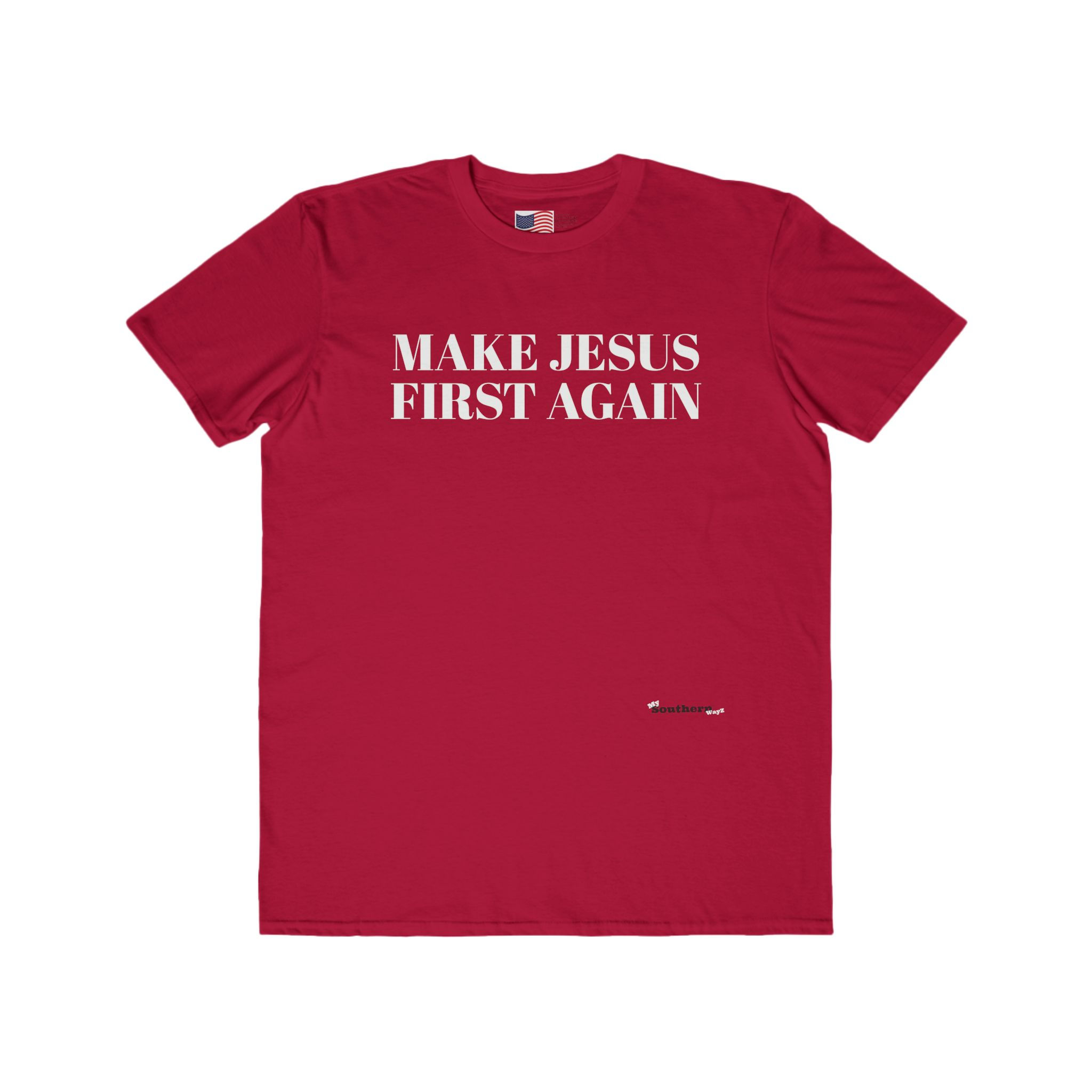 MAKE JESUS FIRST AGAIN Men's Lightweight Fashion Tee