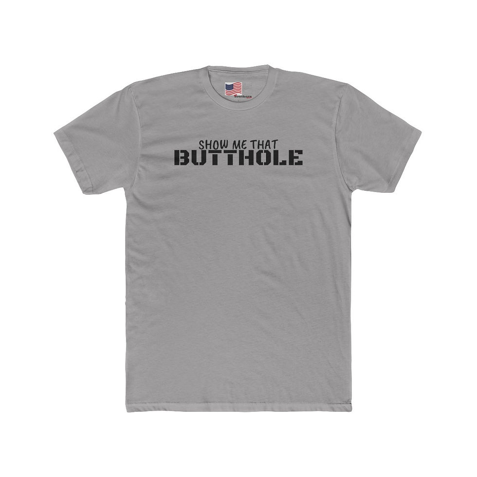 Thumbnail: BUTTHOLE Men's Cotton Crew Tee