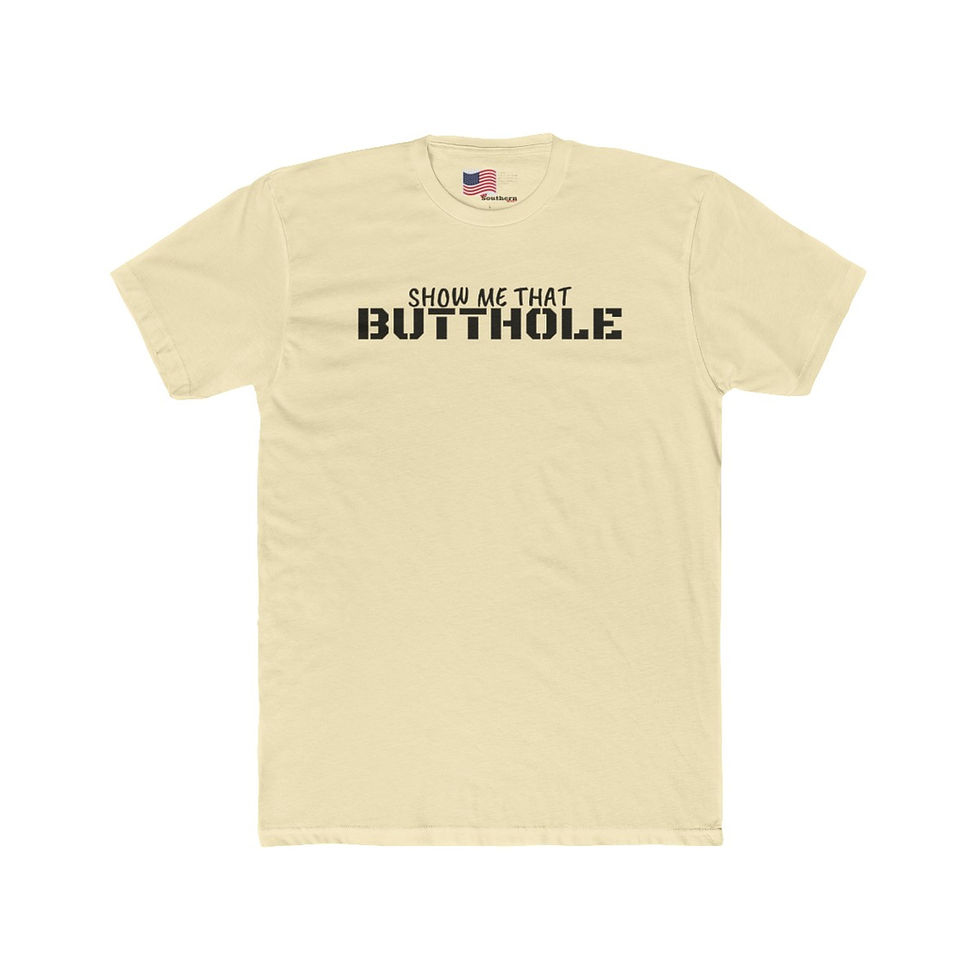 Thumbnail: BUTTHOLE Men's Cotton Crew Tee