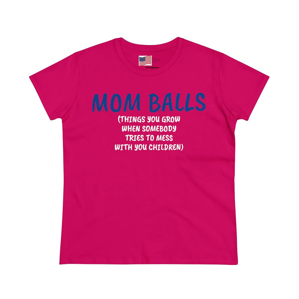 Thumbnail: MOM BALLS Women's Midweight Cotton Tee