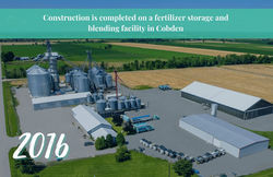 2016, Construction is completed on a fertilizer storage and blending facility in Cobden, ON.