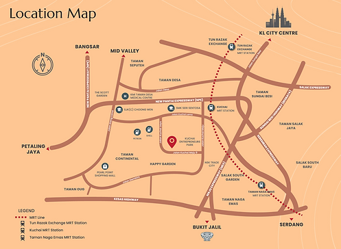 Kuchai Sentral walking distance to MRT for property investment
