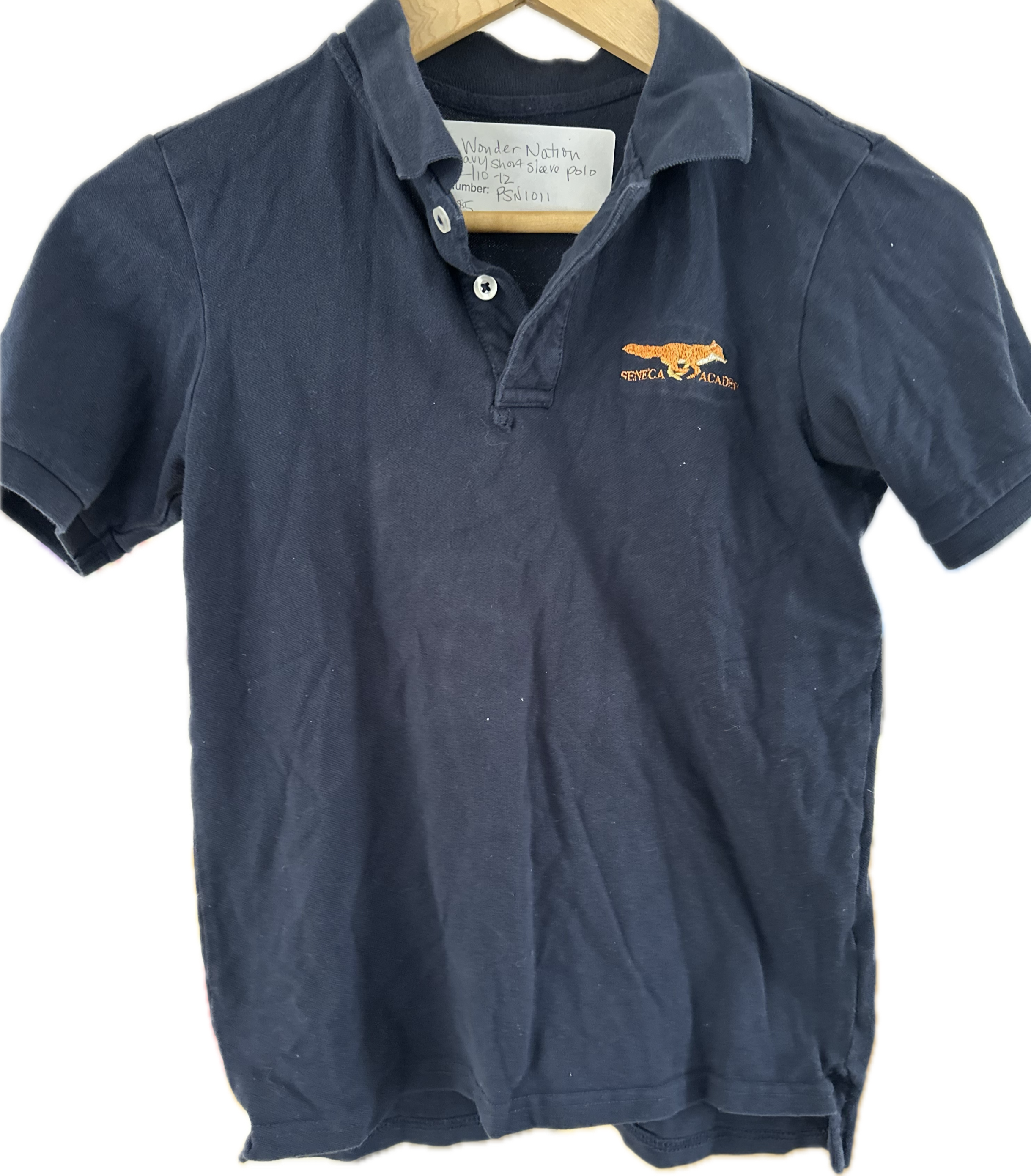Short Sleeve Navy Polo L/10-12