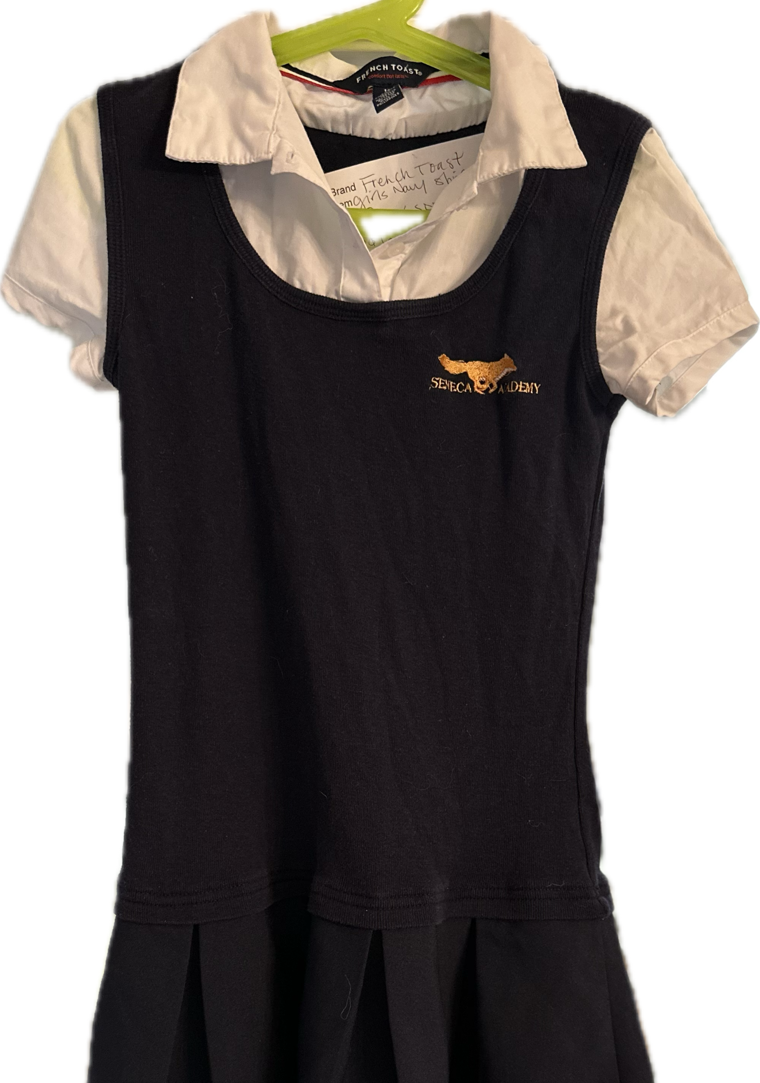 Girls Navy Shirt Dress 10