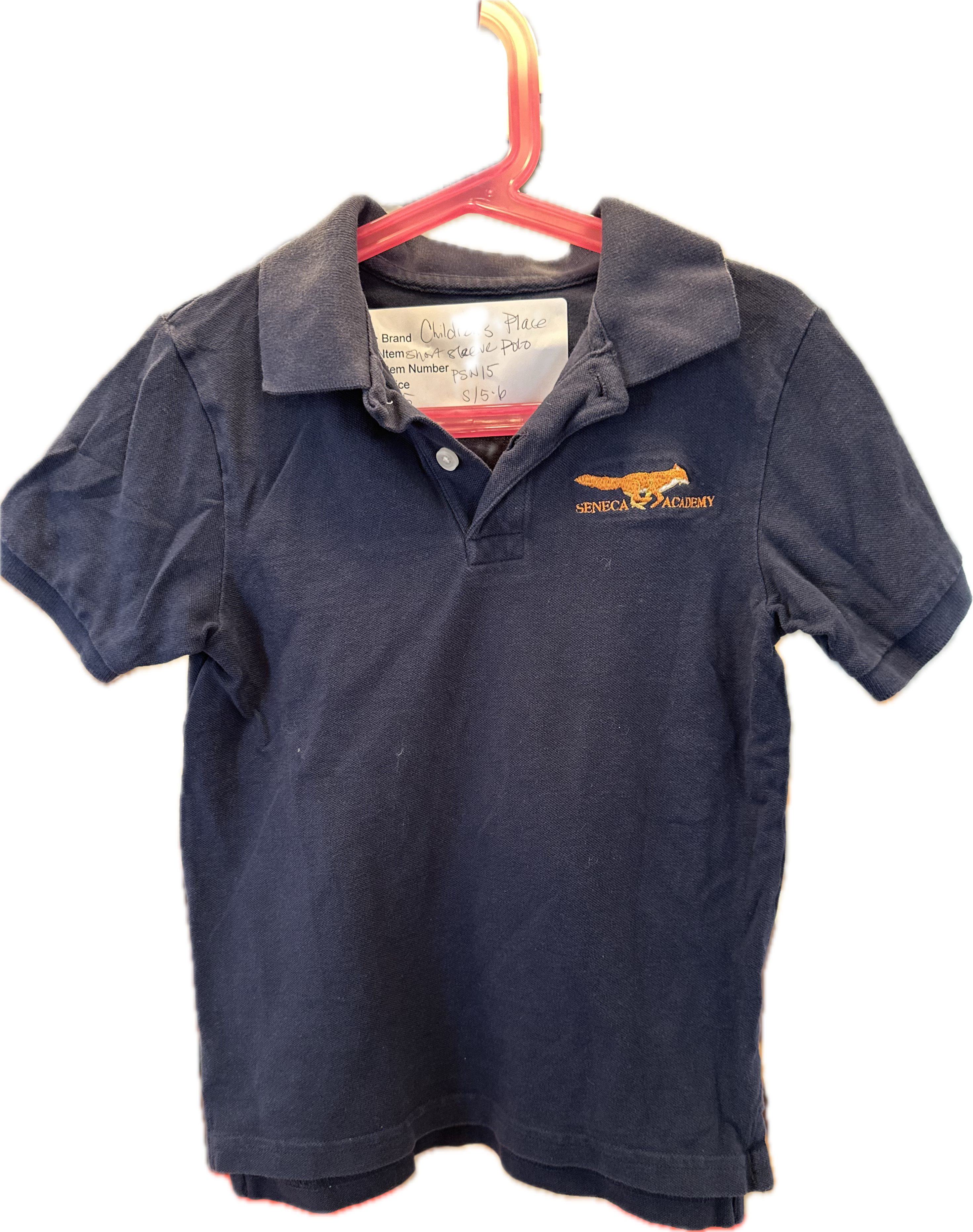 Short Sleeve Navy Polo S/5-6