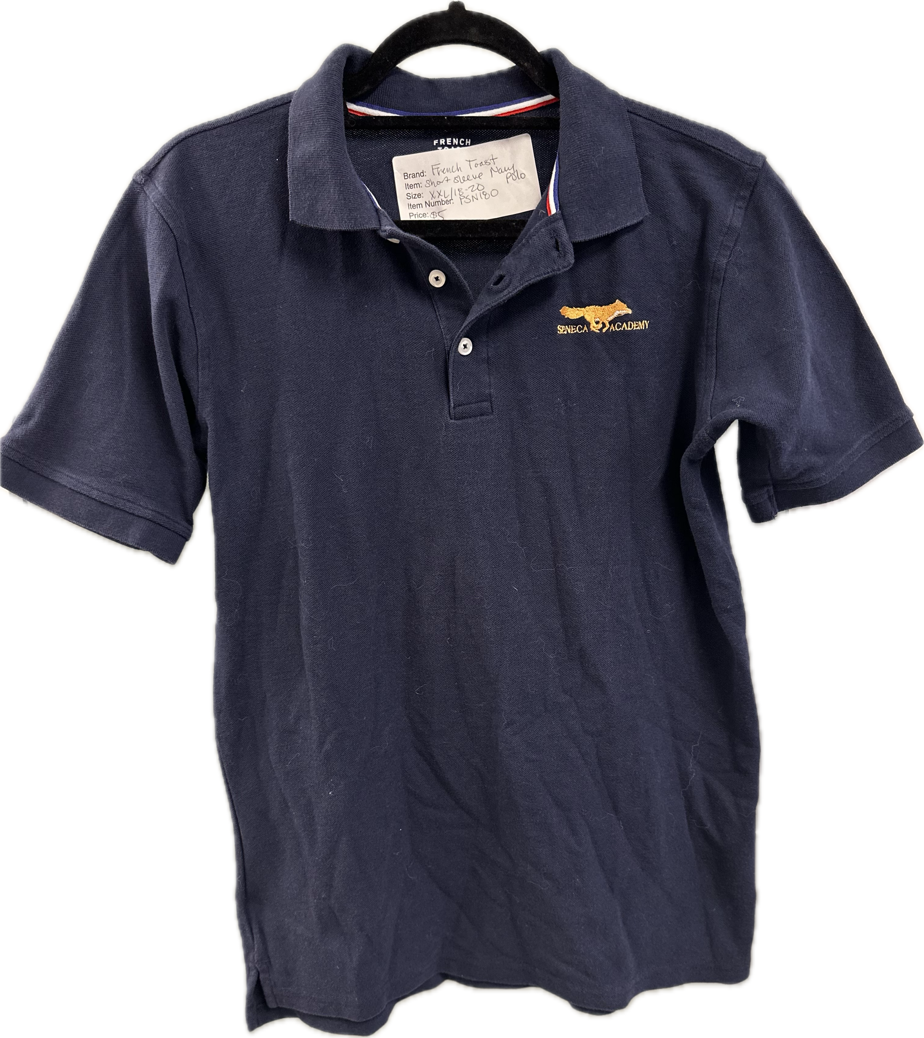Short Sleeve Navy Polo XXL/18-20