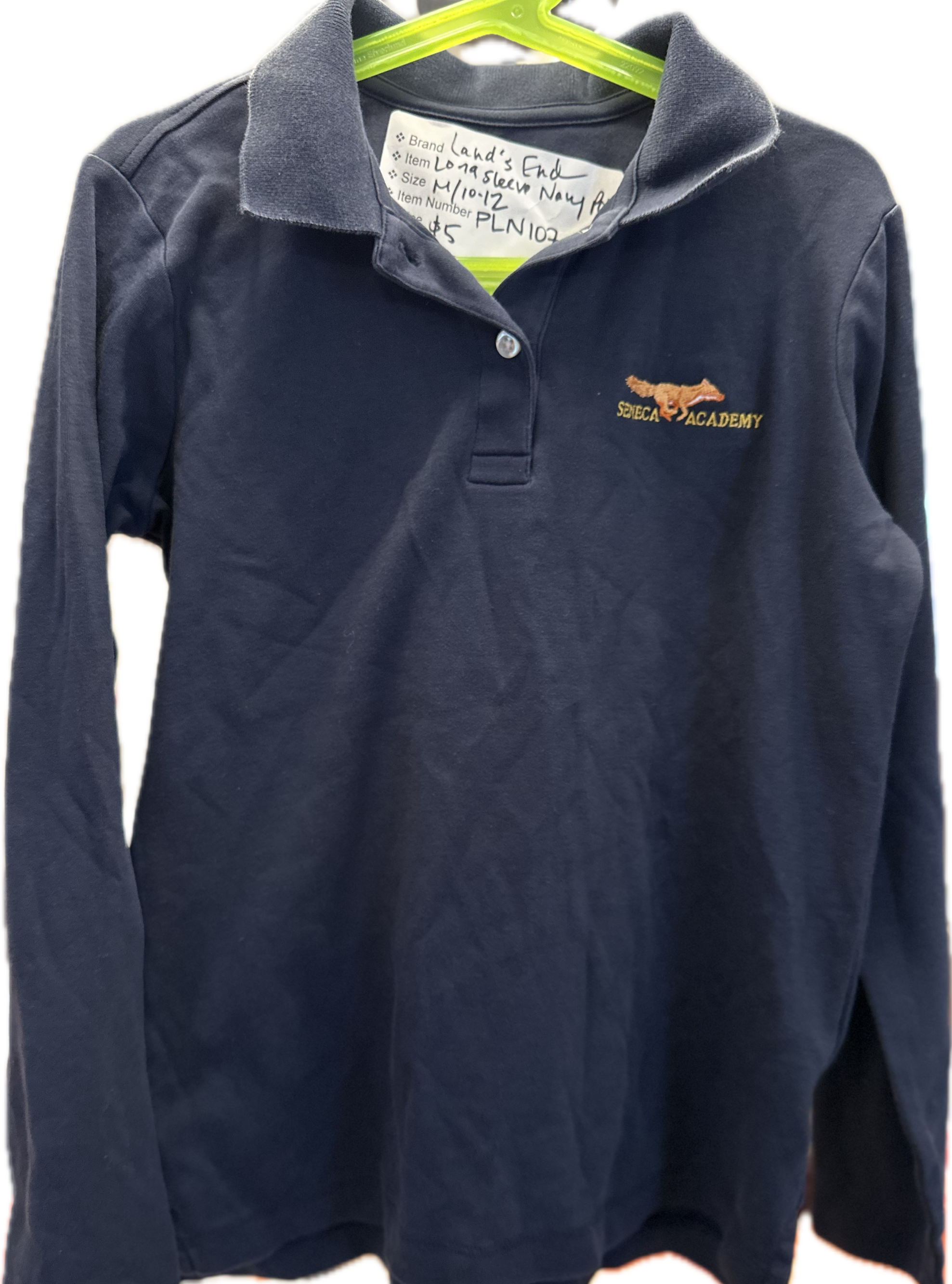 Long Sleeve Navy Polo M/10-12