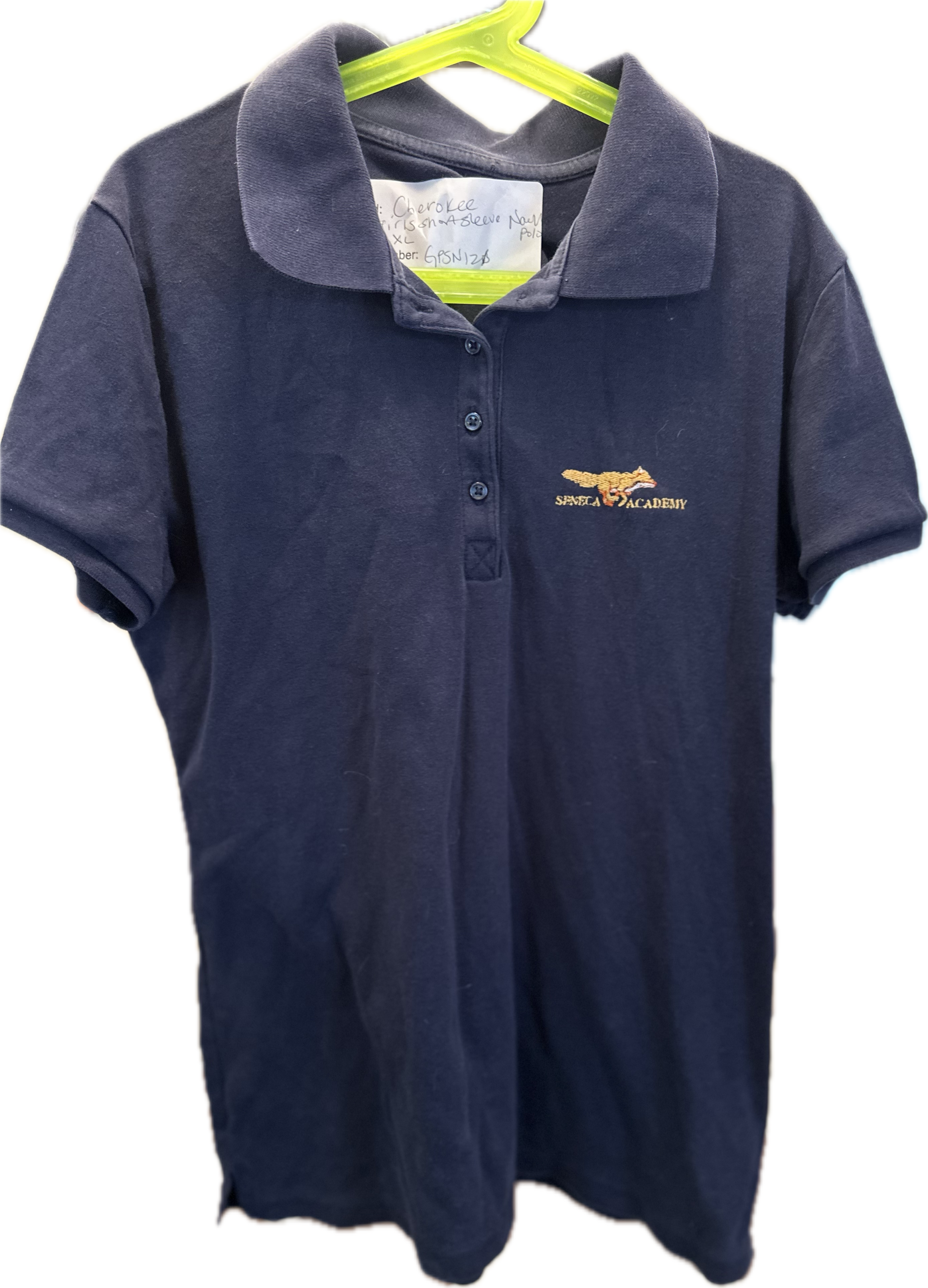 Girls Short Sleeve Navy Polo XL