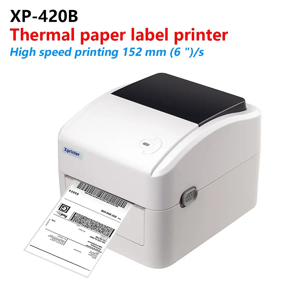 XP-420B Thermal paper label printer, high speed printing 152 mm (6”)/s.