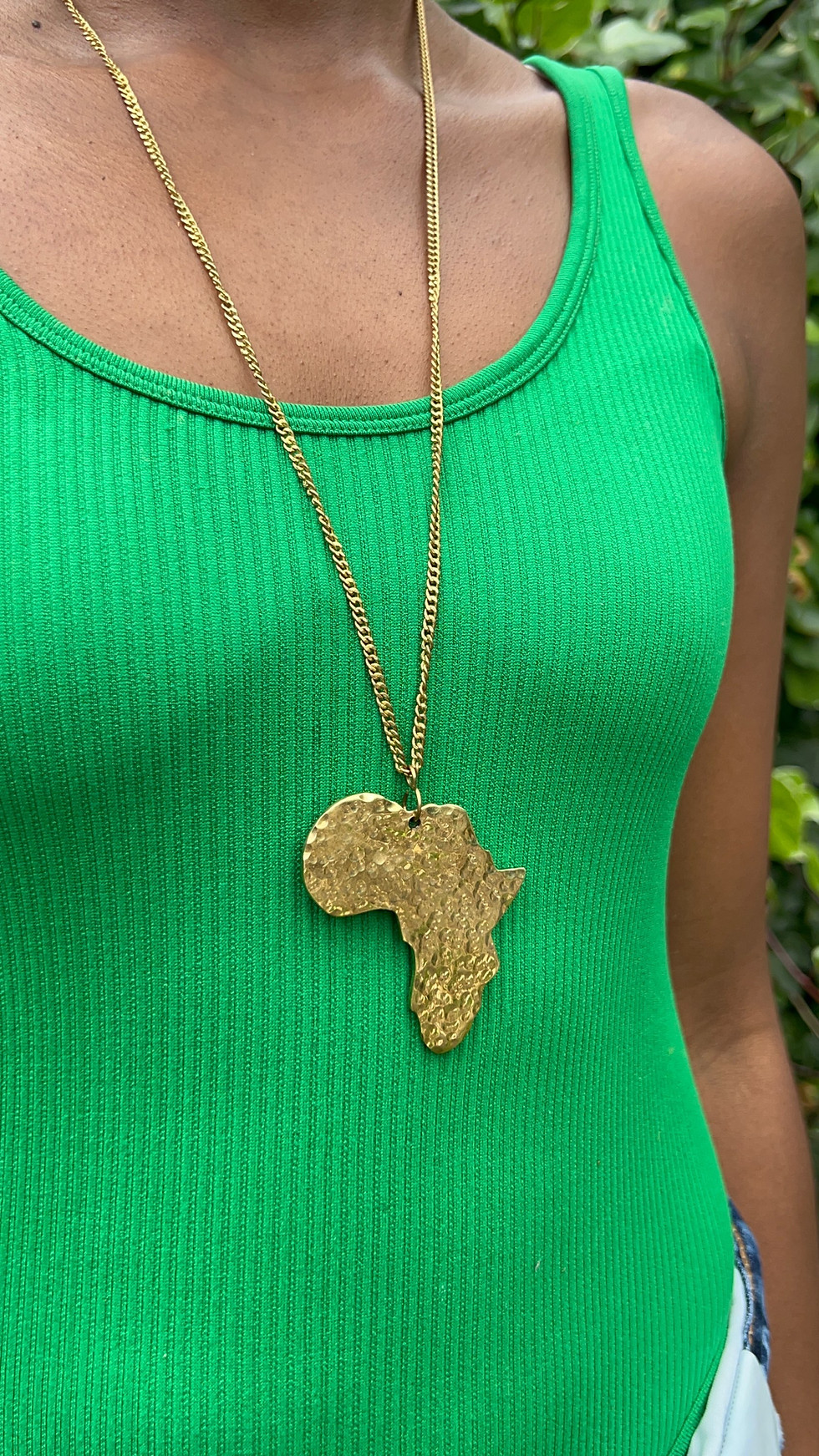 Thumbnail: Gold African Pendant Nacklace 