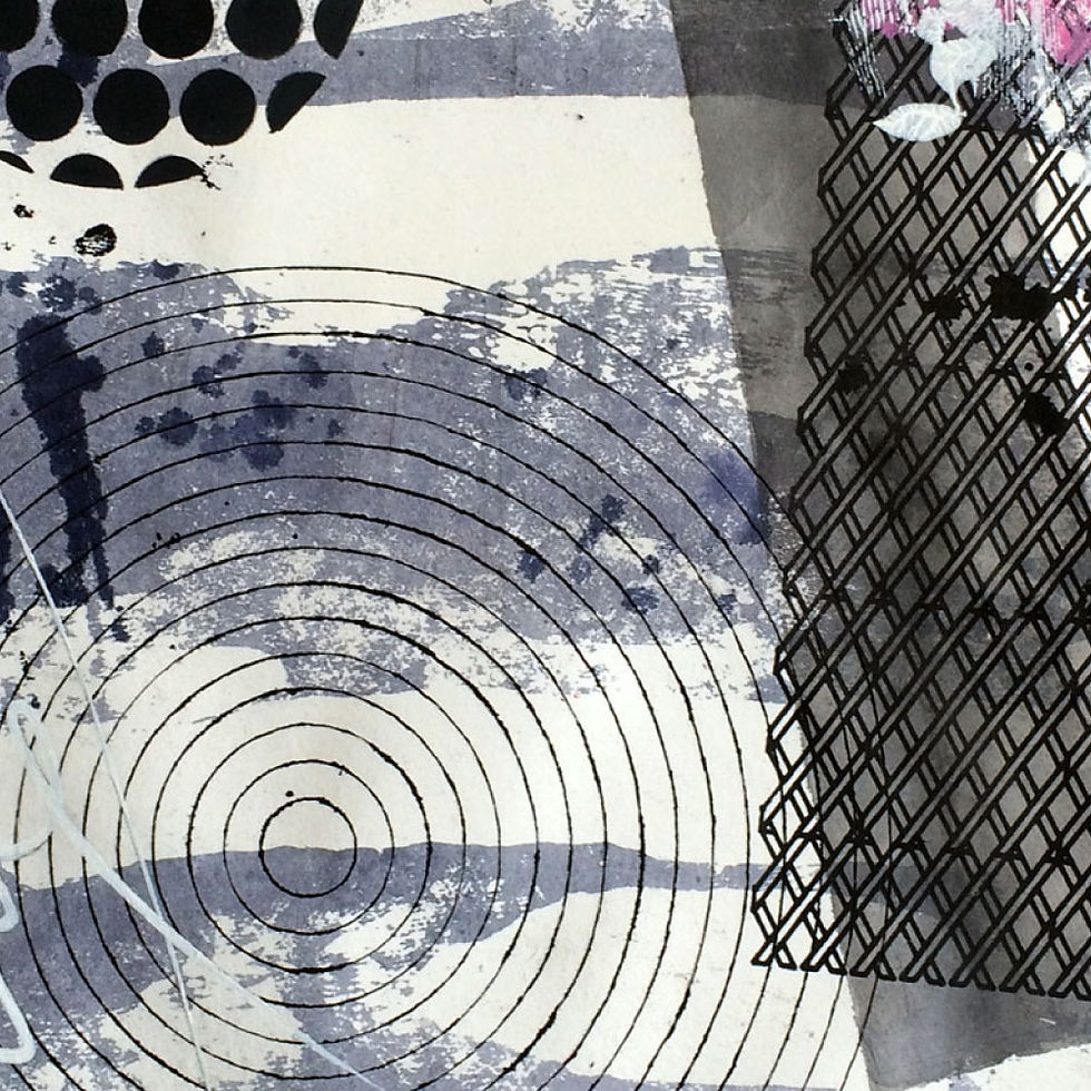 Thumbnail: Abstract art print: circles, dots, grid