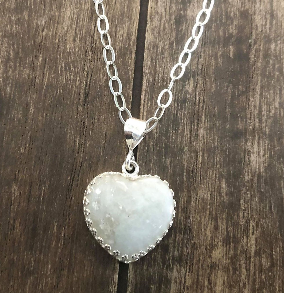 Thumbnail: Heart Pendant, Pet lock of hair/cremation ashes. 925 Sterling Silver.