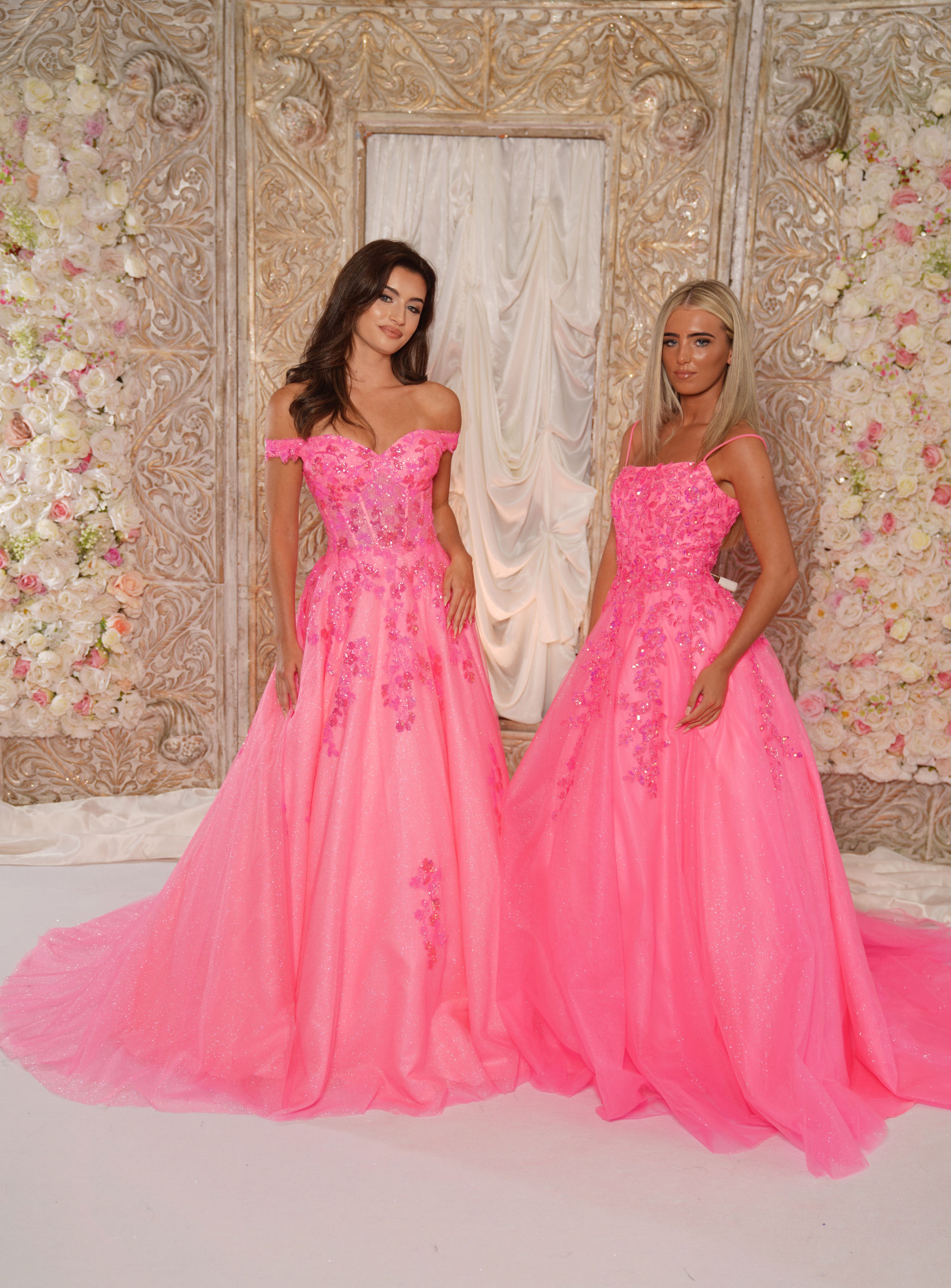 All Over Shimmer Off The Shoulder Ballgown 2027