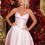 Thumbnail: close up view Corset top prom dress in pink ballgown style mikado satin dress
