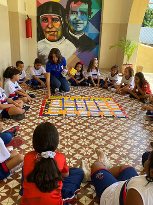 Batalha da Leitura foi realizada com alunos do 1º Ano B do colégio Salesiano Carpina