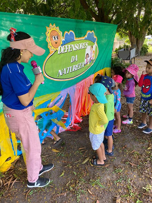 Alunos do Infantil 4B se divertiram sendo "Defensores da Natureza"