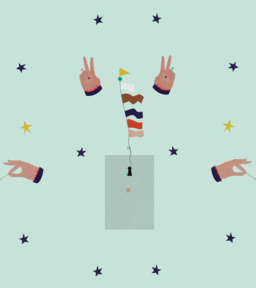 Miniatura: Ekologiczna tapeta flizelinowa „Magic hands”