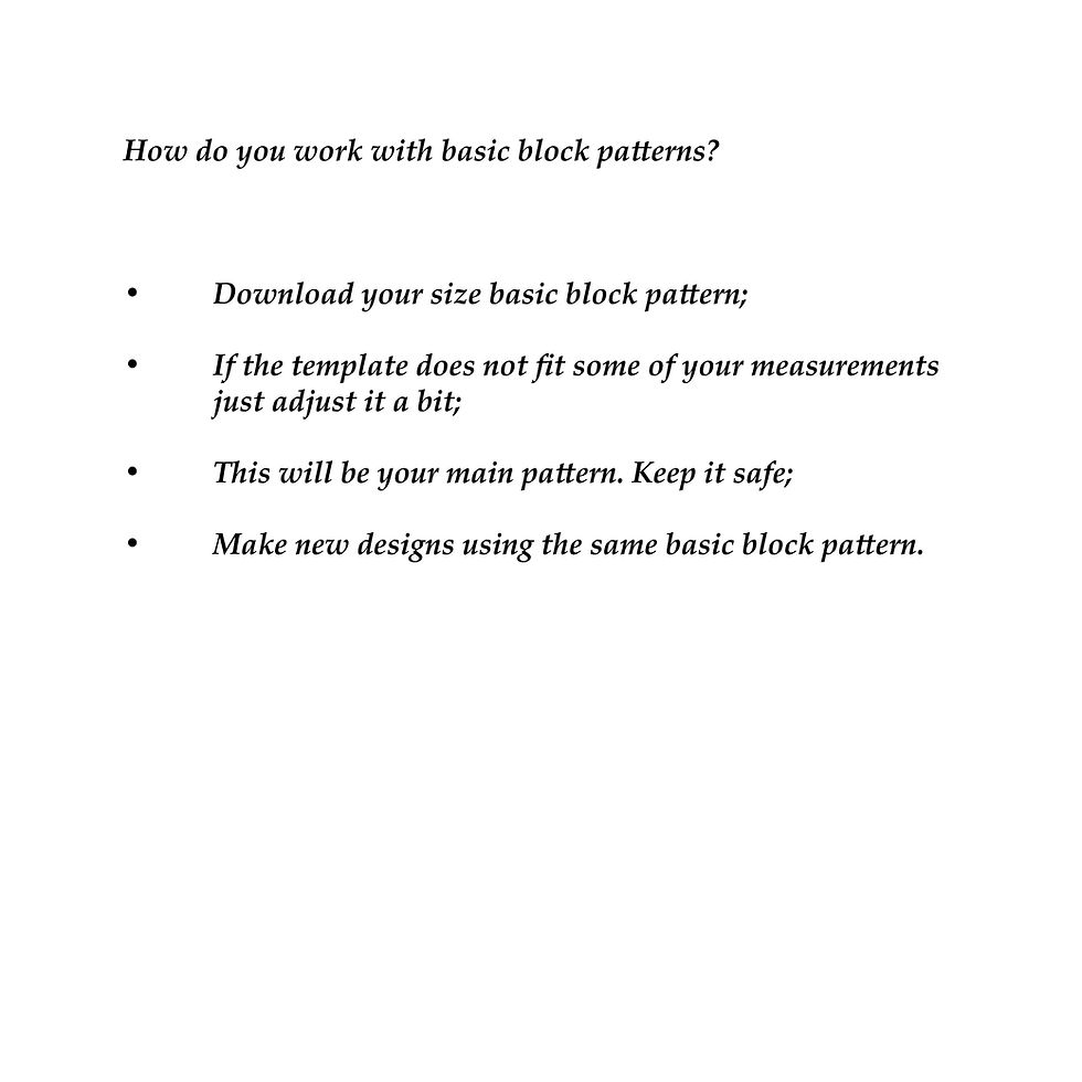 HOW TO USE BASIC BLOCK PATTERNS