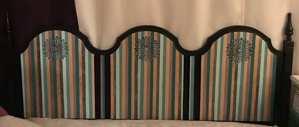 Pastel Striped Headboard