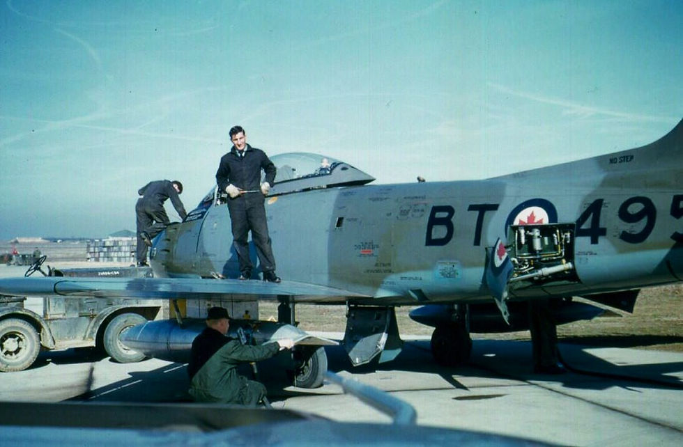 Sabre Mk.6 RCAF 441 Squadron at Metz, France as part of 1st Air Division