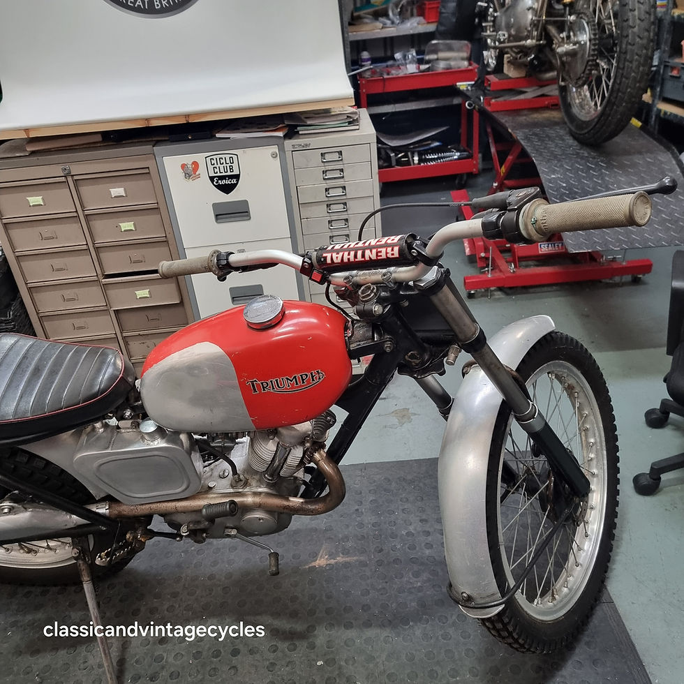 Thumbnail: Triumph Tiger Cub Trials Bike Circa 1957