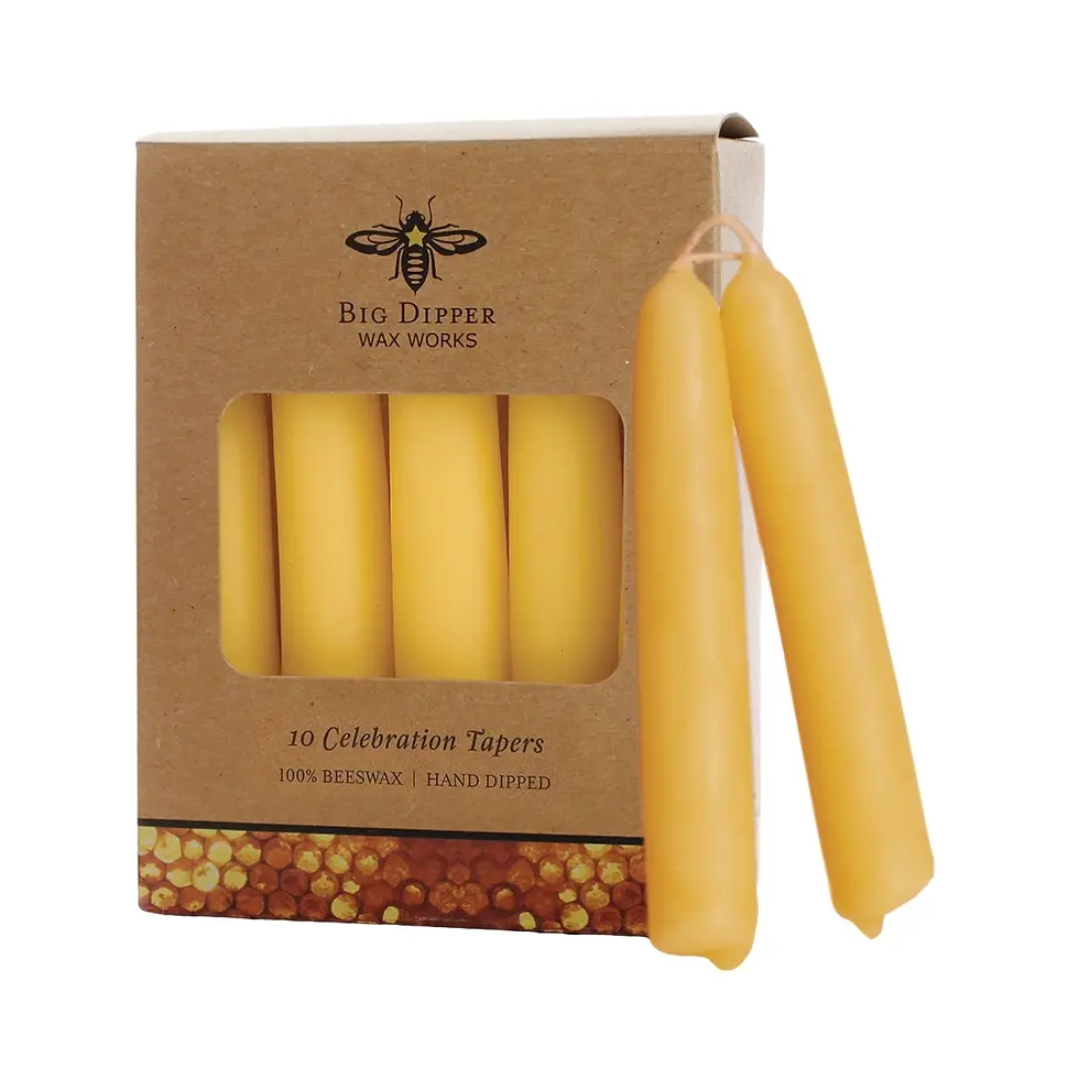 Thumbnail: 100% Beeswax Celebration Tapers- Set of 10