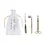 Thumbnail: gold candle care kit with wick trimmer, bell snuffer, and wick dipper.