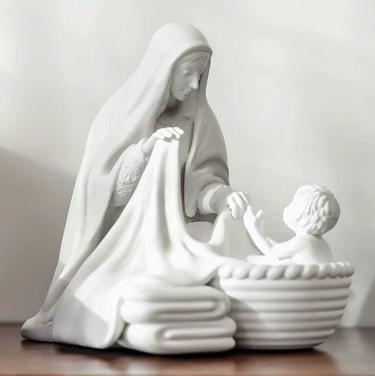 Laundry With Jesus & Mary Statue