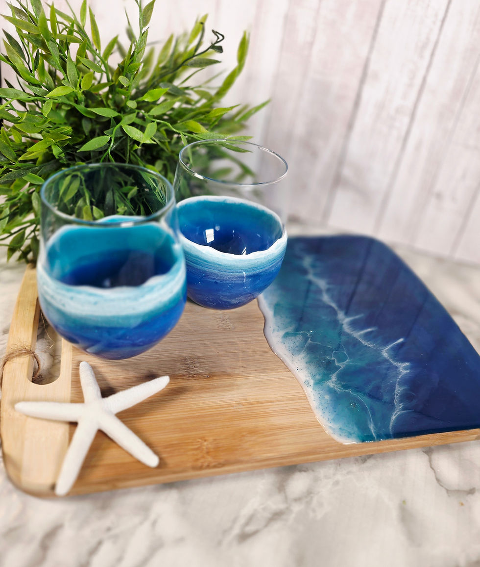 Thumbnail: Ocean Inspired Wine Glasses