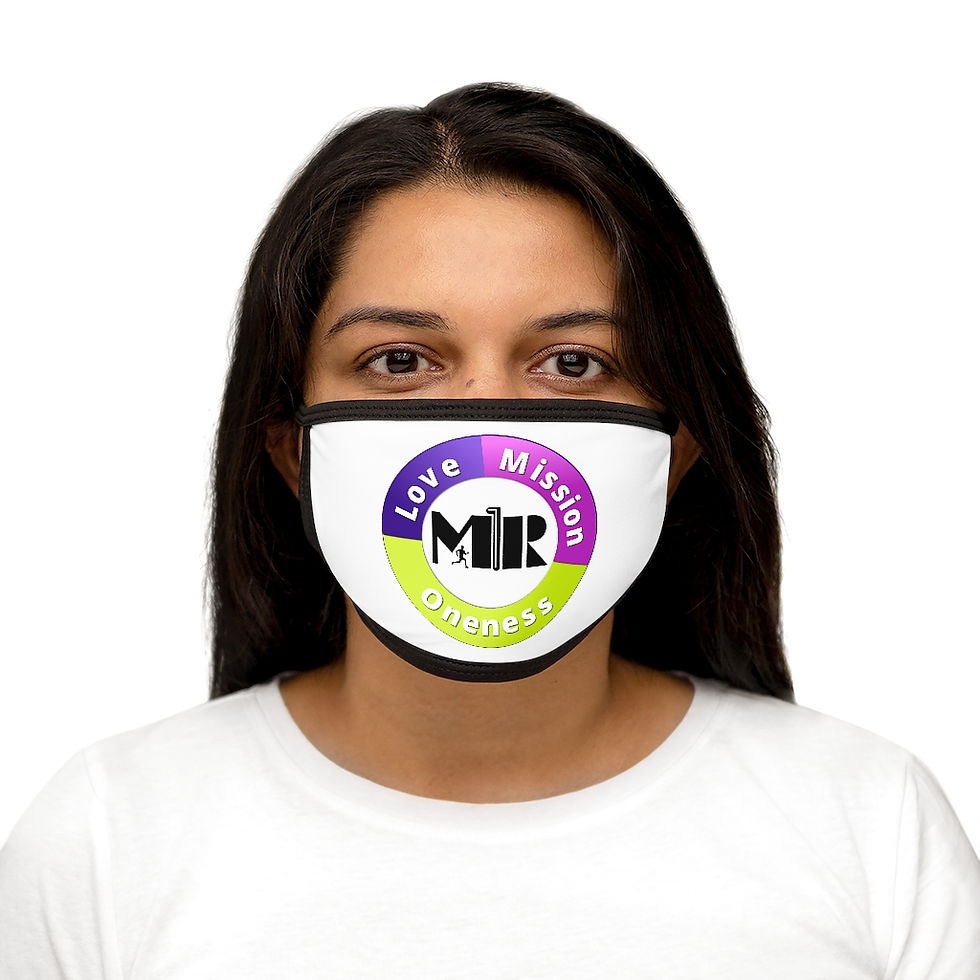Thumbnail: Mixed-Fabric Face Mask- Love Mission Oneness
