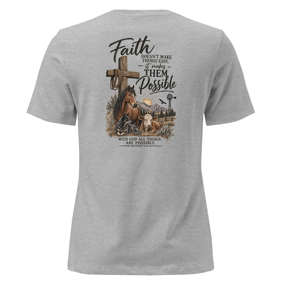 Thumbnail: Women's Faith Doesn't Make Things Easy Relaxed T-Shirt