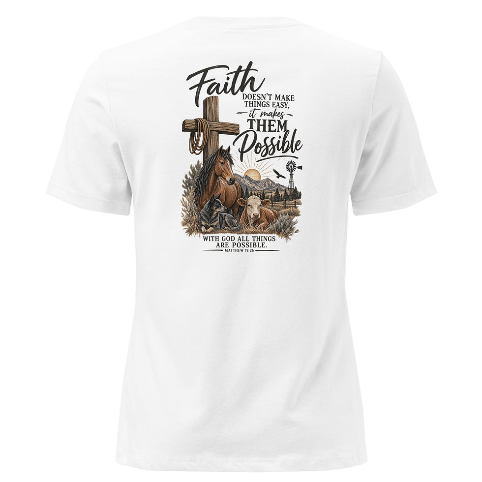 Thumbnail: Women's Faith Doesn't Make Things Easy Relaxed T-Shirt