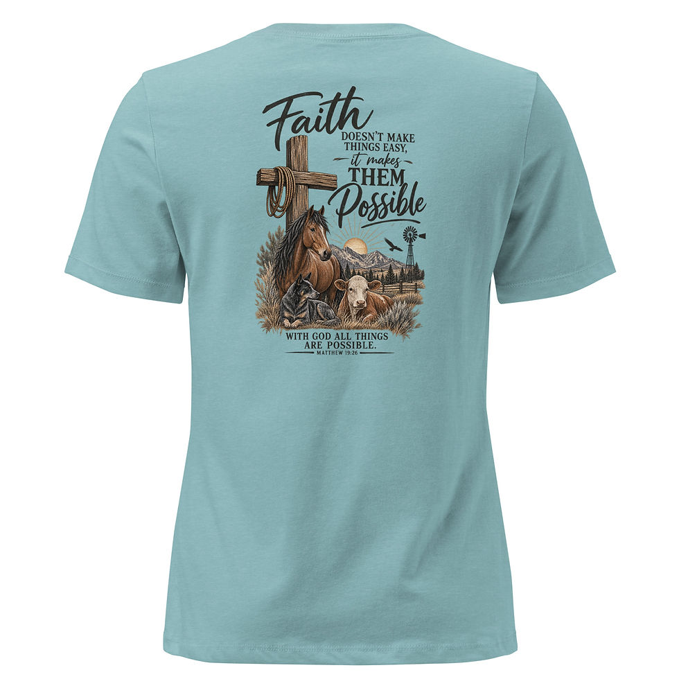Thumbnail: Women's Faith Doesn't Make Things Easy Relaxed T-Shirt